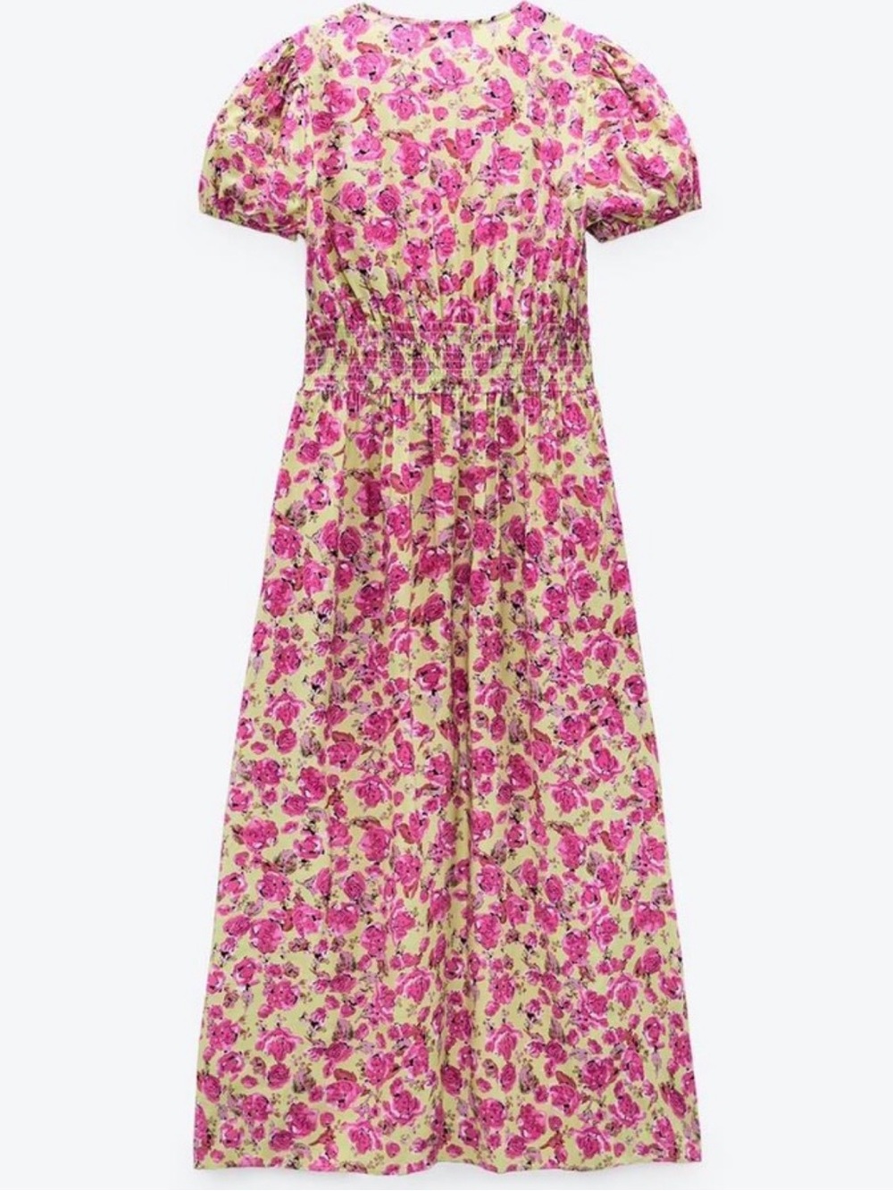 New Zara Floral Maxi Dress Sz M 100% Viscose - Picture 3 of 12